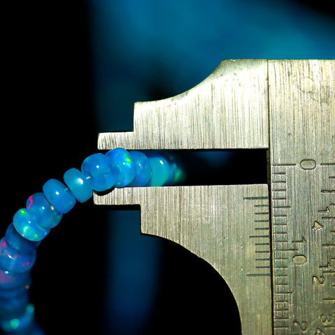 Ethiopian Opal Blue Rondell Smooth Natural 4 mm Beads 16 Inches Strands For Jewelry Making