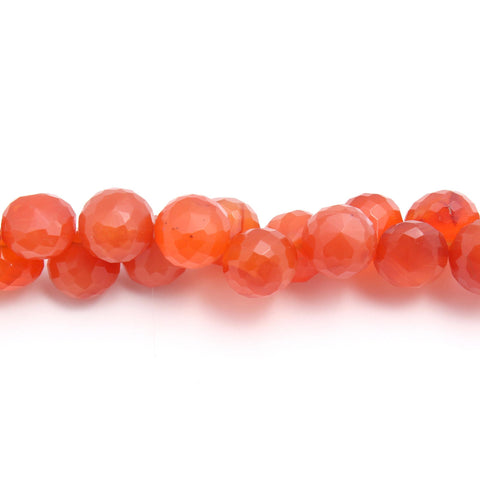 Carnelian Orange Onion Carving Natural Beads 8 Inches Strands
