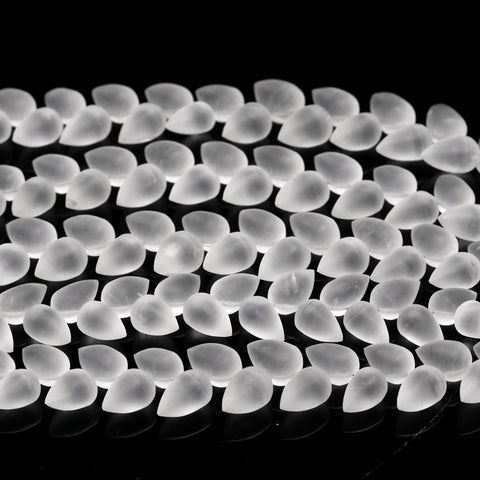Moonstone White Drop Carving Natural Beads 4 Inches Strands