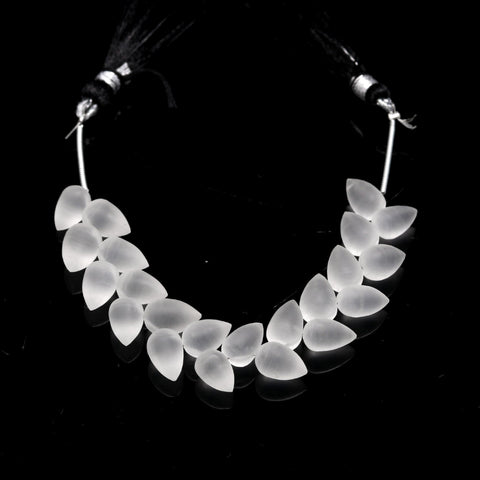Moonstone White Drop Carving Natural Beads 4 Inches Strands