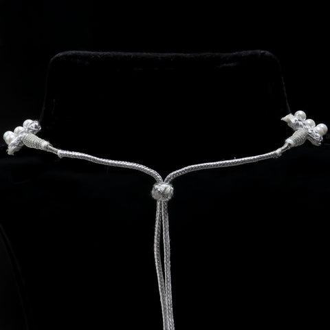 Pearl White Round Carving Natural Beads 22 inches Strands