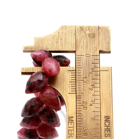 Rhodochrosite Pink Drop Faceted Natural Beads 4 Inches Strands