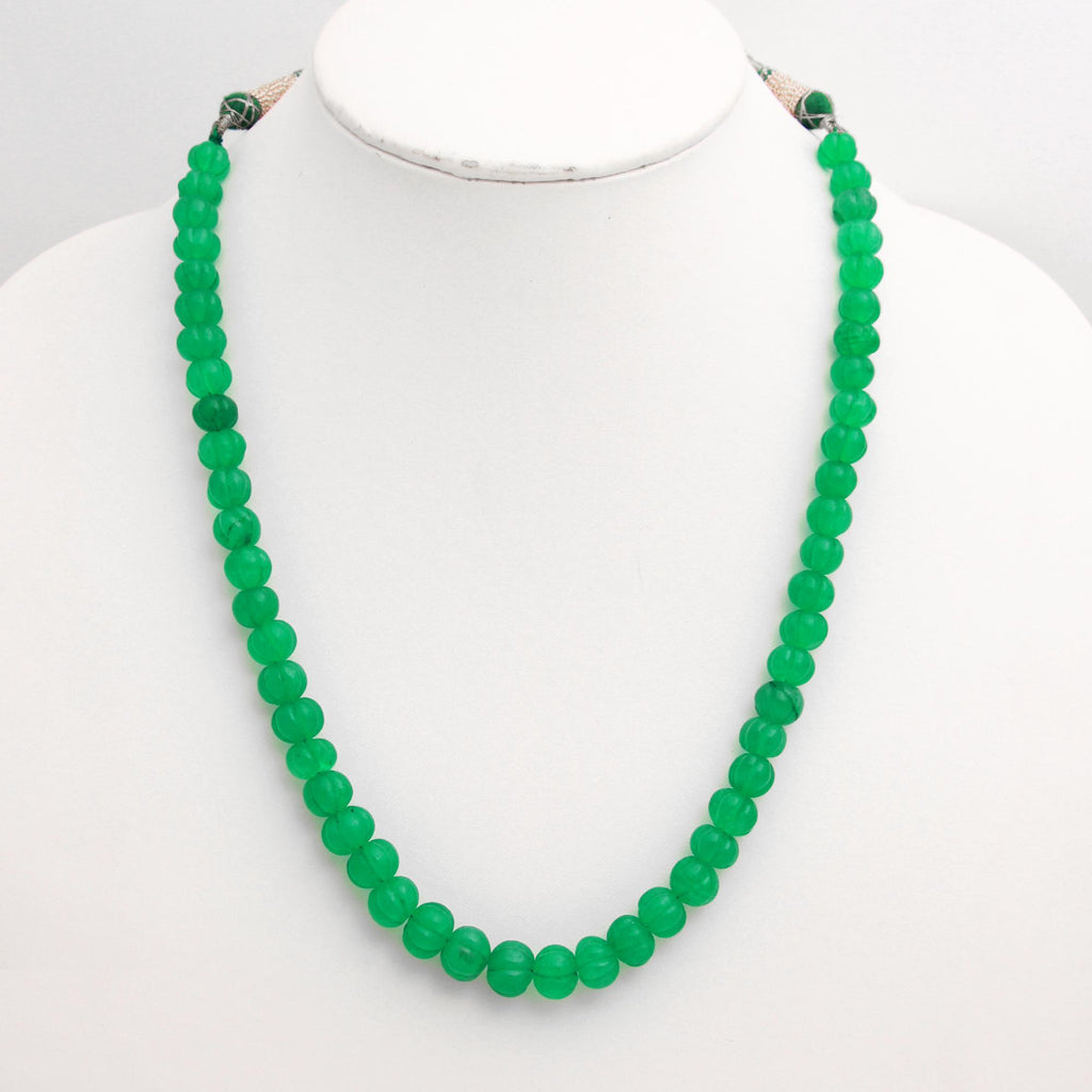Light Green Watermelon Faceted Natural Beads 8 inches strands