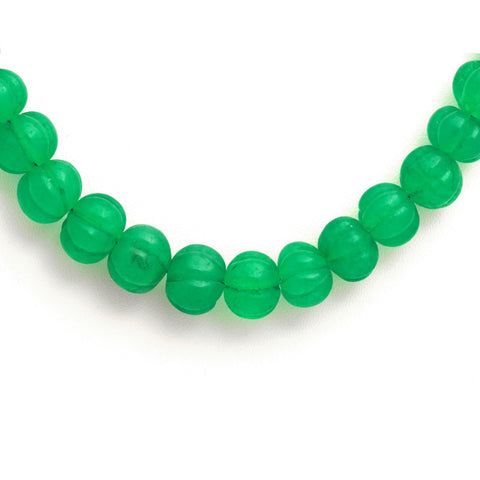 Light Green Watermelon Faceted Natural Beads 8 inches strands