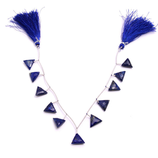 Lapis Lazuli Beads Triangle Faceted Natural Beads 8 Inches Strands