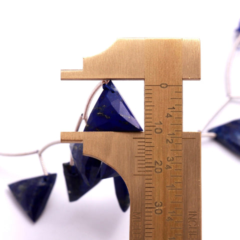 Lapis Lazuli Beads Triangle Faceted Natural Beads 8 Inches Strands