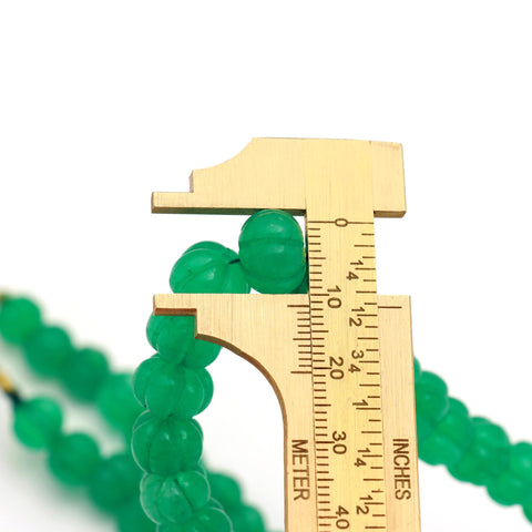 Light Green Watermelon Faceted Natural Beads 8 inches strands