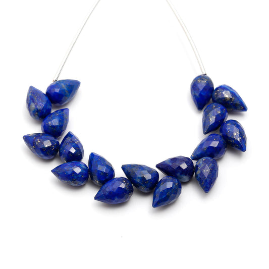Lapis Lazuli Beads Drop Faceted Natural Beads 4 Inches Strands