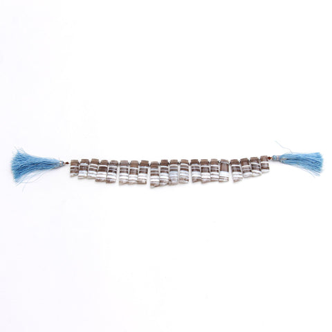 Boulder Opal Blue/Grey Odd Rectangle Faceted Natural Beads 8 Inches Strands