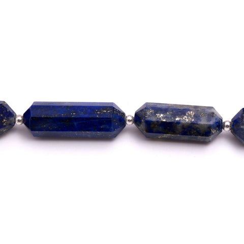 Lapis Lazuli Beads Pencil Faceted Natural Beads 8 Inches Strands