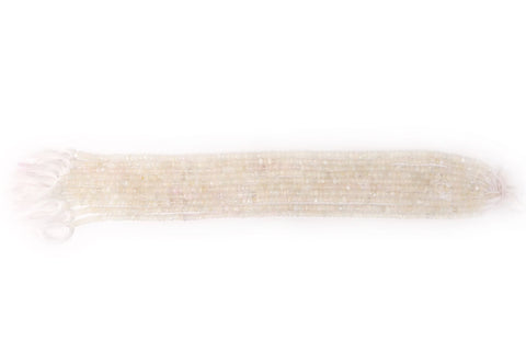 White Moonstone White Rondelle Faceted Natural Beads