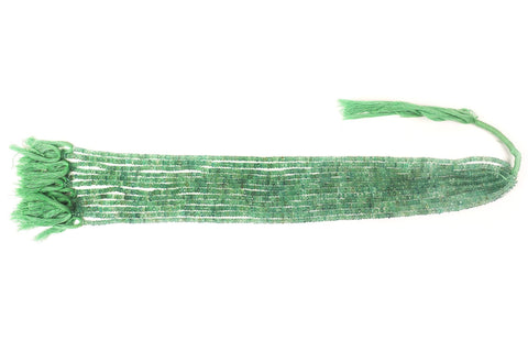 Strawberry Quartz Green Rondelle Faceted Natural Mini Beads