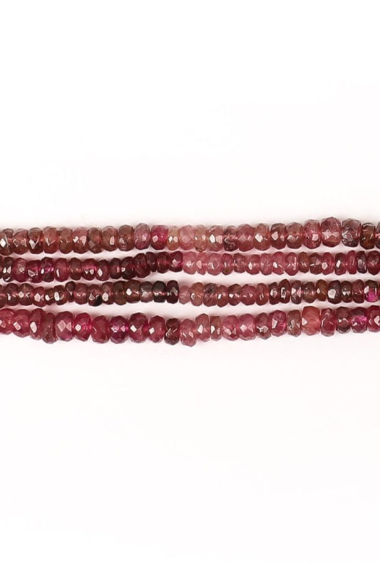 Pink Spinel Pink Rondelle Faceted Natural Beads