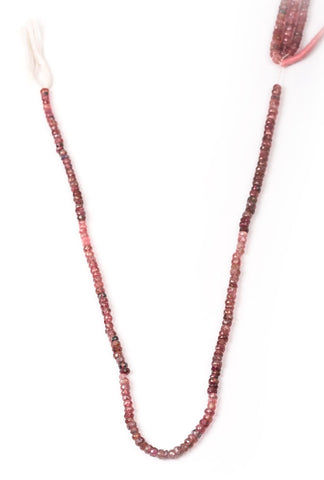 Pink Spinel Pink Rondelle Faceted Natural Beads