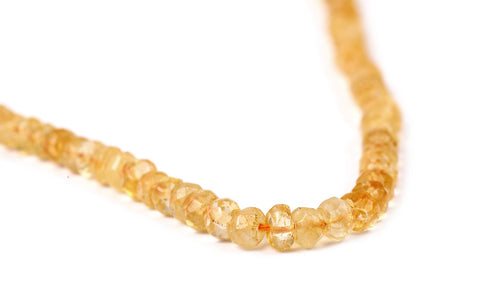 Citrine Yellow Rondelle Faceted Natural Beads