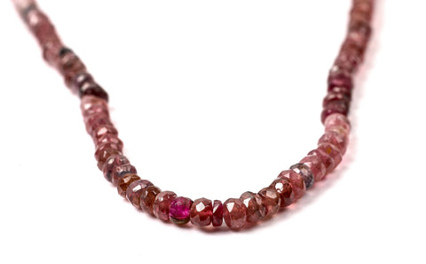 Pink Spinel Pink Rondelle Faceted Natural Beads