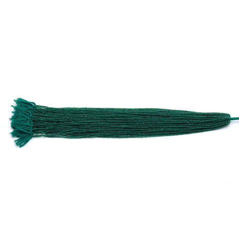 Green Onyx Green Round Faceted Natural Beads 12.5 Inches Strands