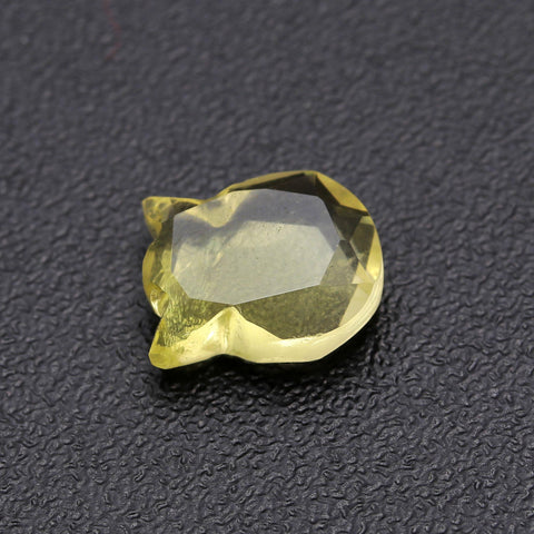 Lemon Quartz Yellow Head Carving Natural 10 mm Stone