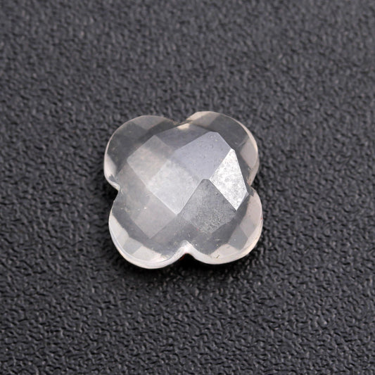 Moonstone White Clover Carving Natural 12 MM Stone