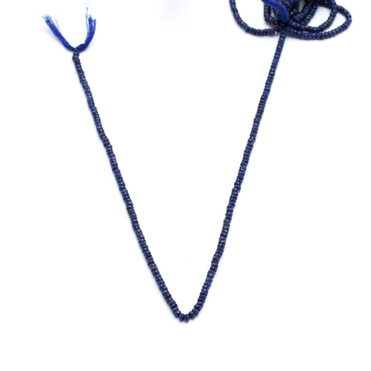 Sapphire Blue Round Faceted Natural Beads 12.5 Inches Strands