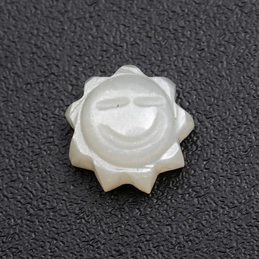 Moonstone White Sun Carving Natural 11 mm Stone