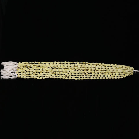 Aventurine Yellow Shell Carving Natural Beads 15 Inches Strands