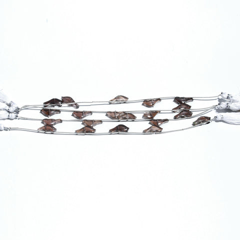Smoky Quartz Brown Bird Carving Natural Beads 8 Inches Strands