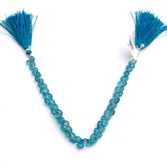 London Blue Topaz Onion Faceted Natural Beads 8 Inches Strands