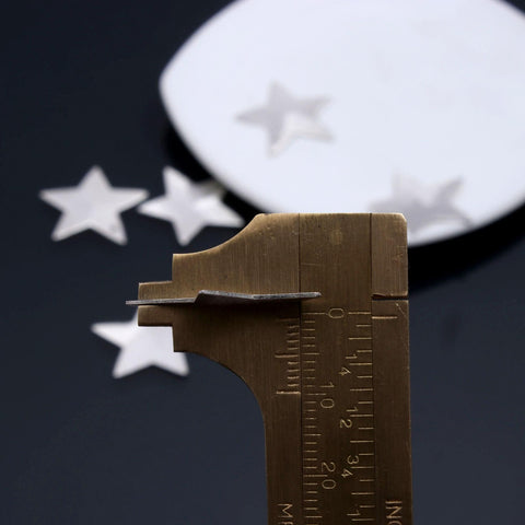 Silver Coated Brass Solid 25MM Star Blank