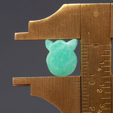 Amazonite Green Head Carving Natural 10 MM Stone