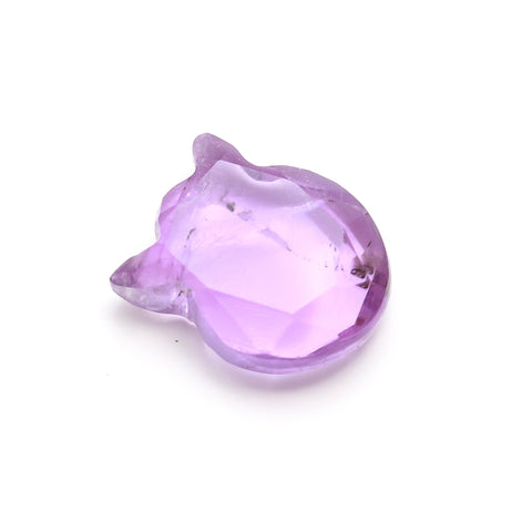 Amethyst Purple Head Carving Natural 11 MM Stone