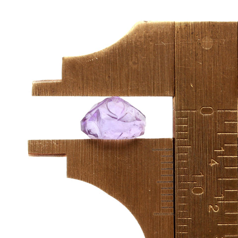 Amethyst Purple Heart Carving Natural 9 MM Stone