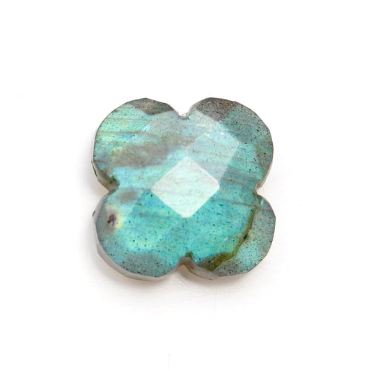 Labradorite Grey Clover Carving Natural Stone