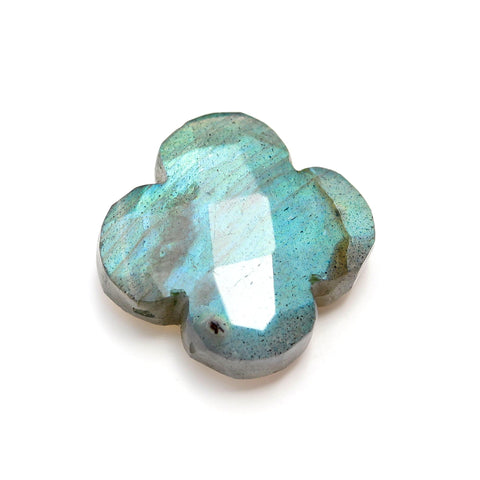 Labradorite Grey Clover Carving Natural Stone