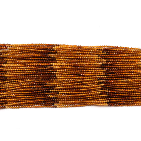 Orange Tourmaline Orange Round Faceted Natural Beads