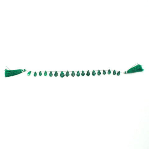 Green Dyed Quartz Arrowhead Faceted Natural Beads