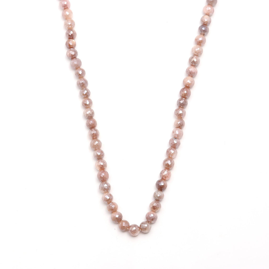 Mystic Coated Moonstone Round Faceted Natural Beads 15 Inches