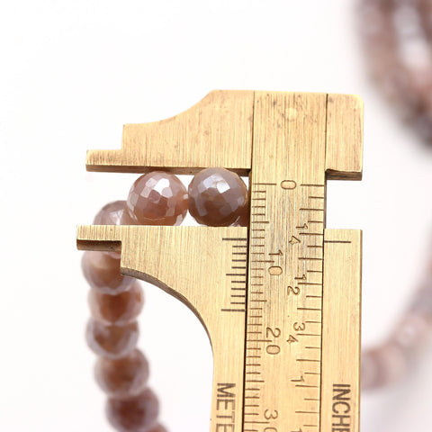 Mystic Coated Moonstone Round Faceted Natural Beads 15 Inches