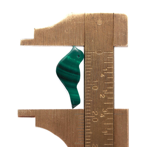 Malachite Green Bird Carving Natural Beads 18 MM Stone