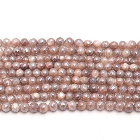 Mystic Coated Moonstone Round Faceted Natural Beads 15 Inches
