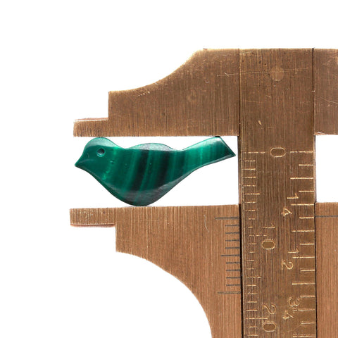Malachite Green Bird Carving Natural Beads 18 MM Stone