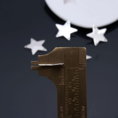 Silver Coated Brass Solid 25MM Star Blank
