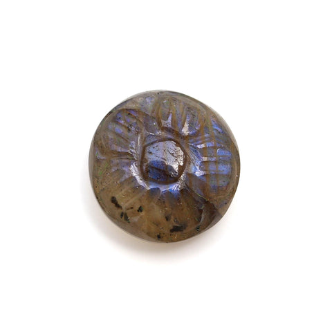 Labradorite Grey Flower Carving Natural Beads