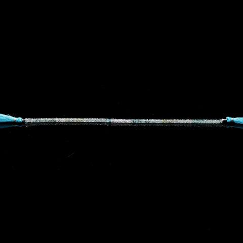 Multi Aquamarine Tire Faceted Natural Beads 8 Inches Strands