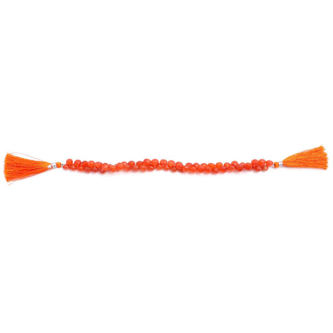 Carnelian Orange Onion Faceted Natural Beads