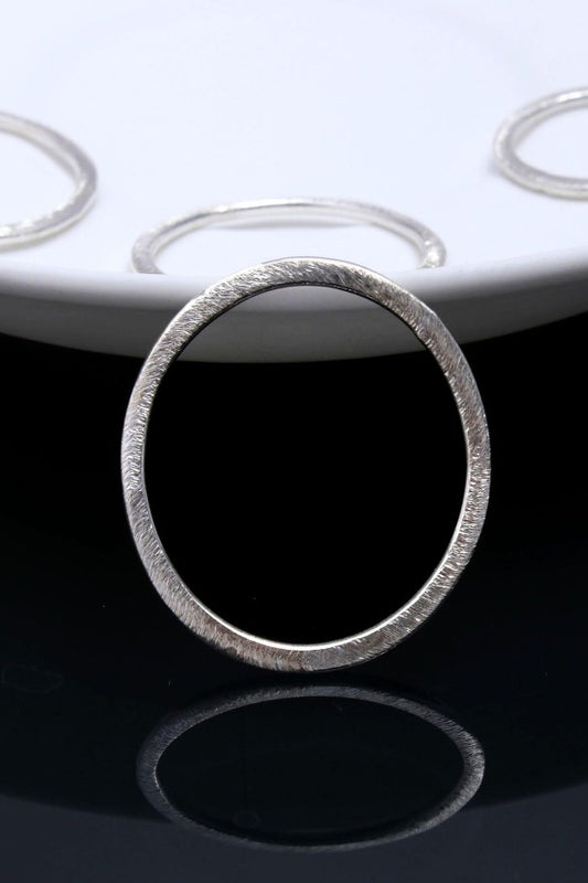 Silver Coated Brass Outline 20MM & 28MM Circle Blank