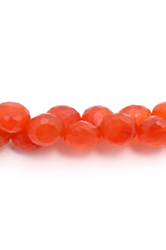 Carnelian Orange Onion Faceted Natural Beads