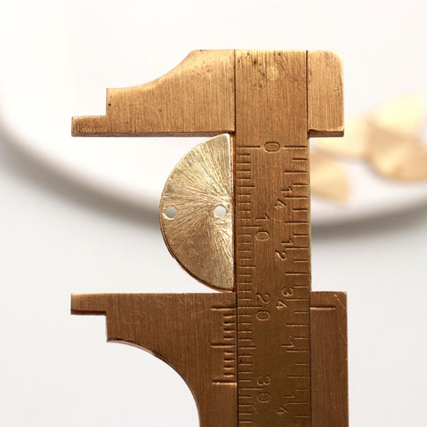 Gold Coated Brass Solid Half Moon Blank