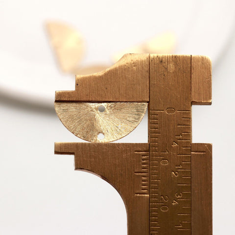 Gold Coated Brass Solid Half Moon Blank