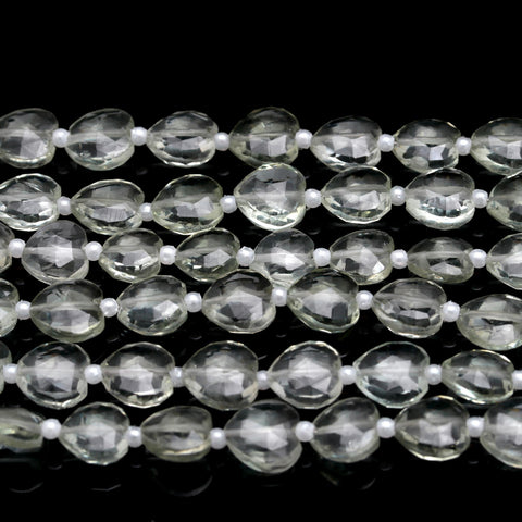 Rutilated Quartz Black Heart Faceted Natural Beads 8 Inches Strands